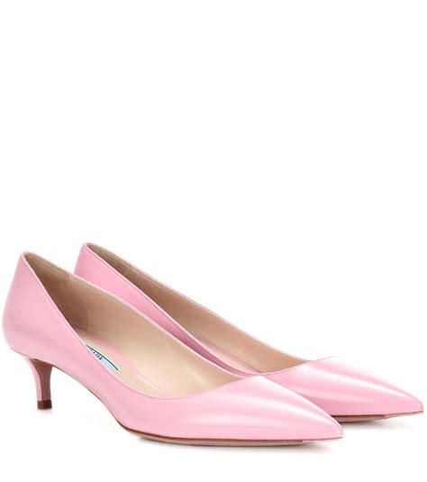 prada pink crystal heels|prada kitten heel pumps.